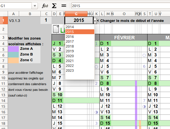 Calendrier Open Office 2023 Un Calendrier Perpétuel Pour Openoffice – Libreoffice (Et Excel) – Veille  Et Humeurs Numériques